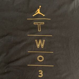 Jordan Black Tee with Gold Accents